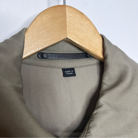 All Saints Men's 40 Large Siren Mac Twill Trench Coat Sage Green - Picture 6 of 16